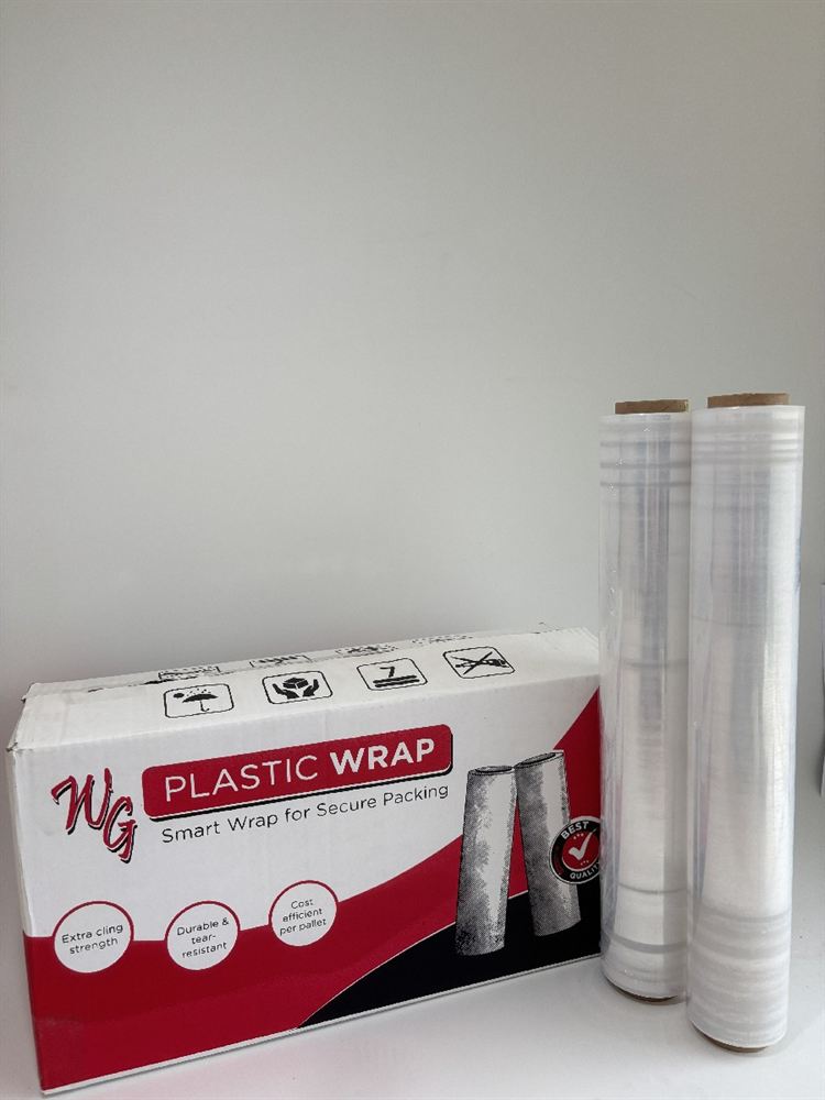 Stretch film plastic wrap untuk wrapping pallet logistik